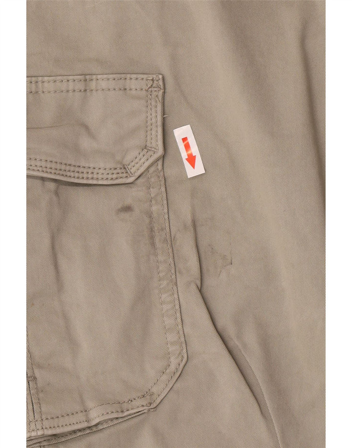 Zara Herre Joggers Cargo Bukser W30 L27 Grå Bomuld