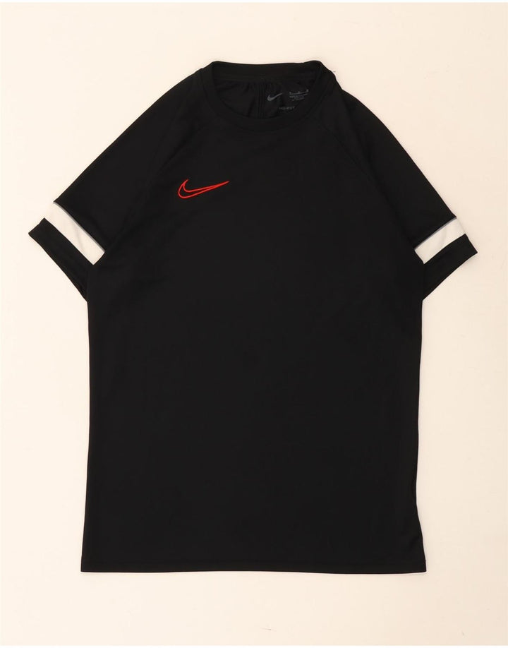 Nike Herre Dri Fit T-shirt Top Medium Sort Colourblock