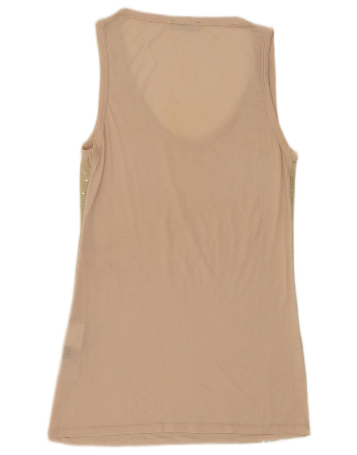 Max & Co. Dame ærmeløs tunikakjole UK 8 Small Beige Flecked