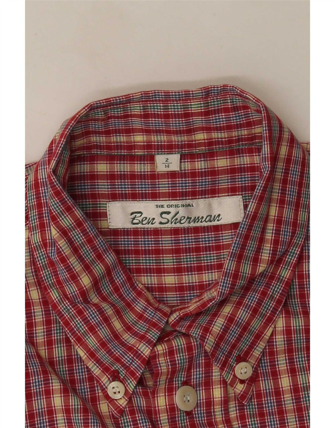 Ben Sherman herreskjorte medium rød ternet