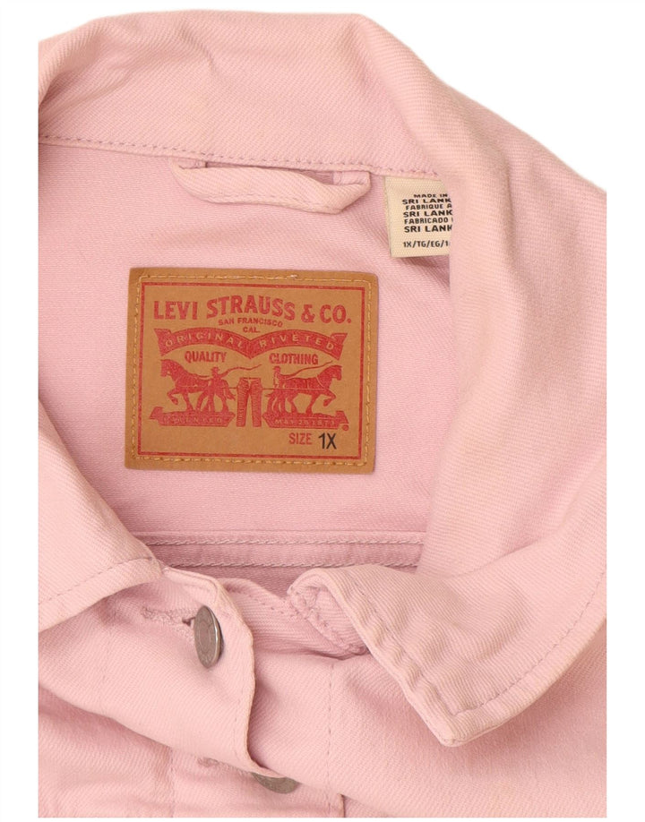 Levi's Dame denimjakke UK 18 XL Pink Bomuld