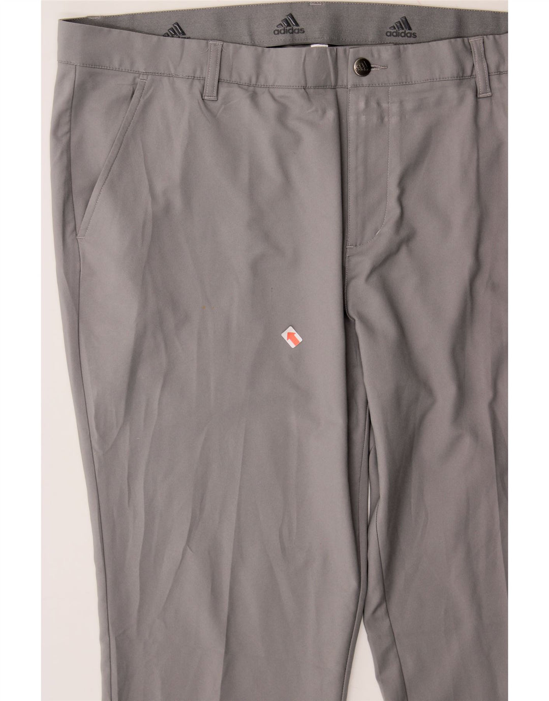 ADIDAS Mens Slim Chino Trousers W38 L32 Grey Polyester Vintage Adidas and Second-Hand Adidas from Messina Hembry 