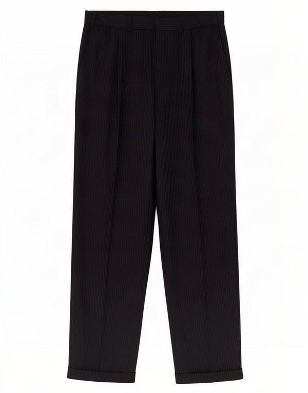 Marks & Spencer Herre Pegged Chino Bukser W36 L31 Marineblå nålestribe