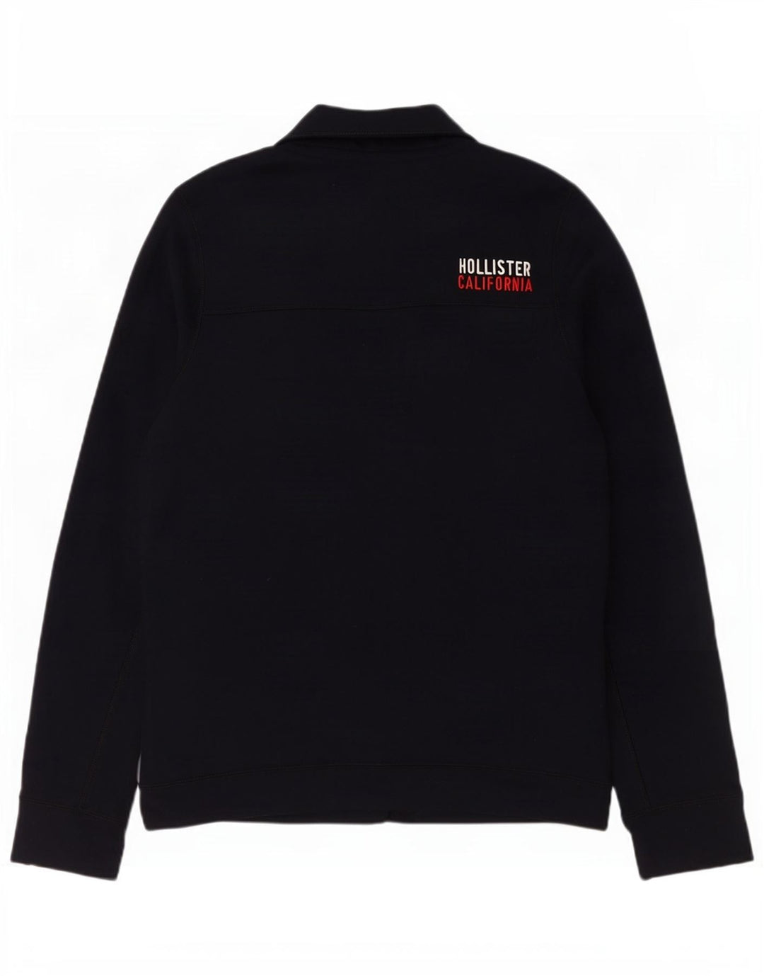 Hollister Herre Zip Neck Sweatshirt Jumper Large Navy Blue Polyester