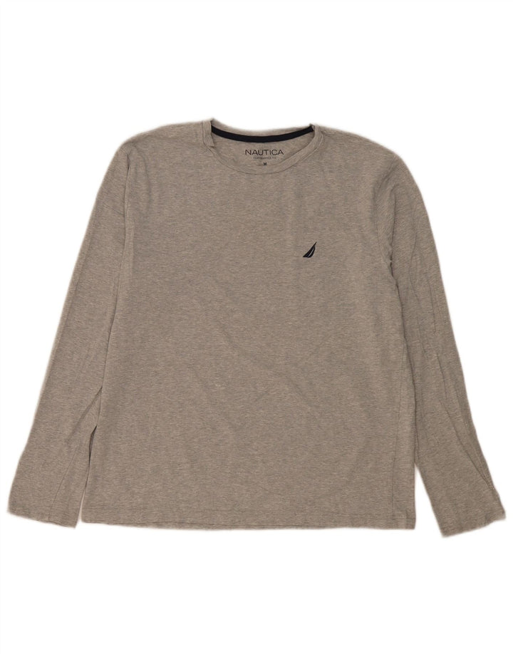 Nautica Herre Top Langærmet Medium Grey Flecked Bomuld