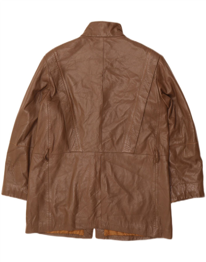 ESSEBI Womens Leather Jacket IT 44 Medium Brown Leather Vintage Essebi and Second-Hand Essebi from Messina Hembry 