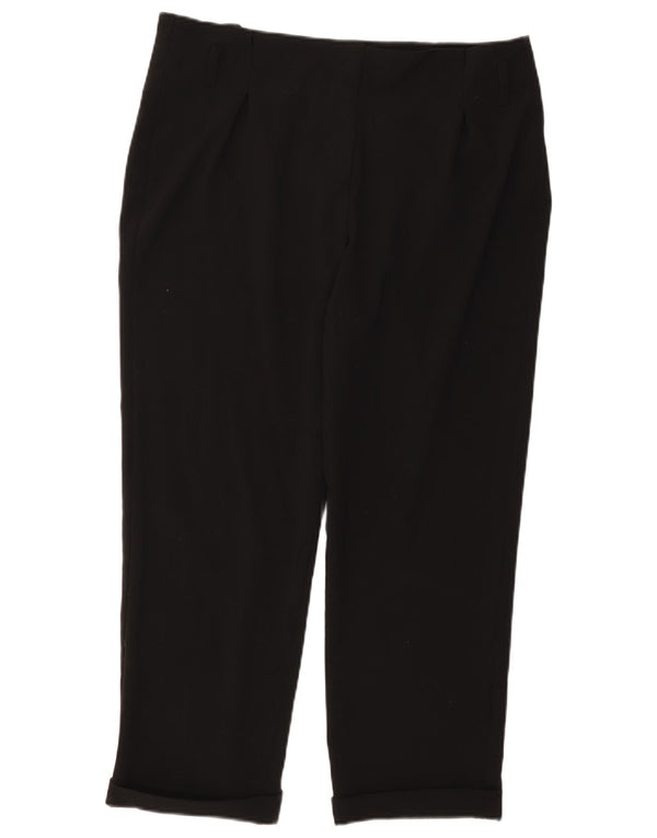 CALVIN KLEIN Lige croppede bukser til kvinder US 12 Large W36 L26 Sort