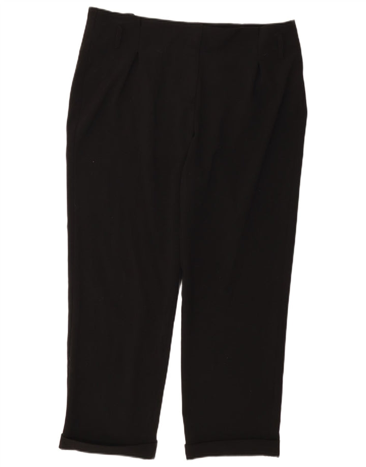 CALVIN KLEIN Lige croppede bukser til kvinder US 12 Large W36 L26 Sort