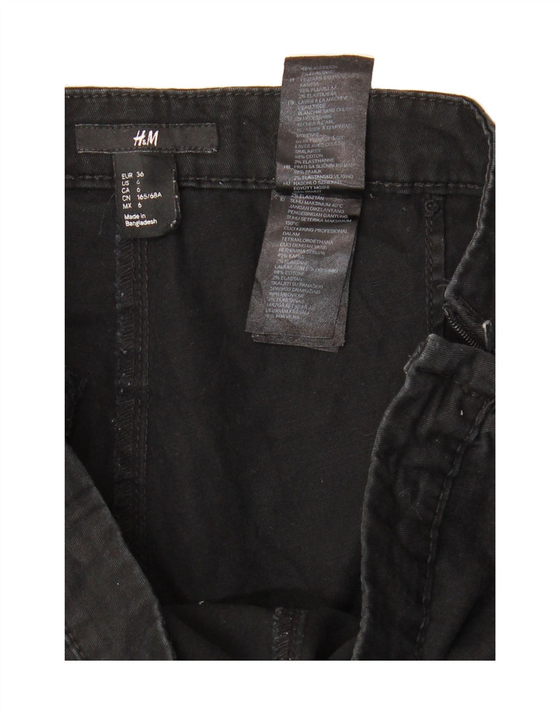 H&M Womens Slim Chino Trousers EU 36 Small W28 L29 Black Cotton Vintage H&M and Second-Hand H&M from Messina Hembry 
