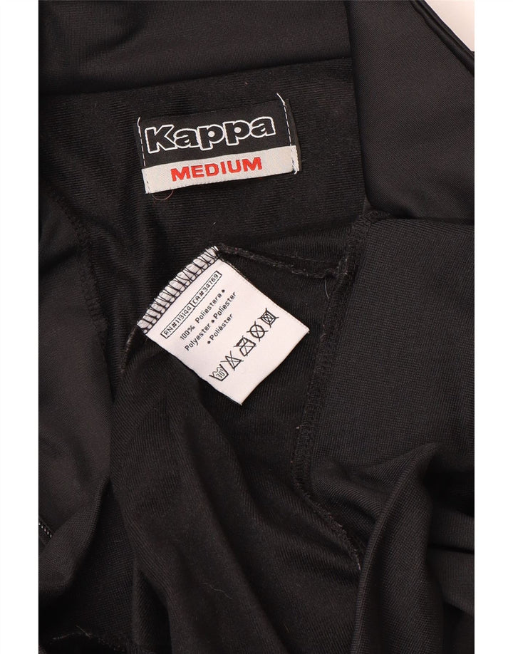 KAPPA Womens Tracksuit Top Jacket UK 12 Medium Black Polyester