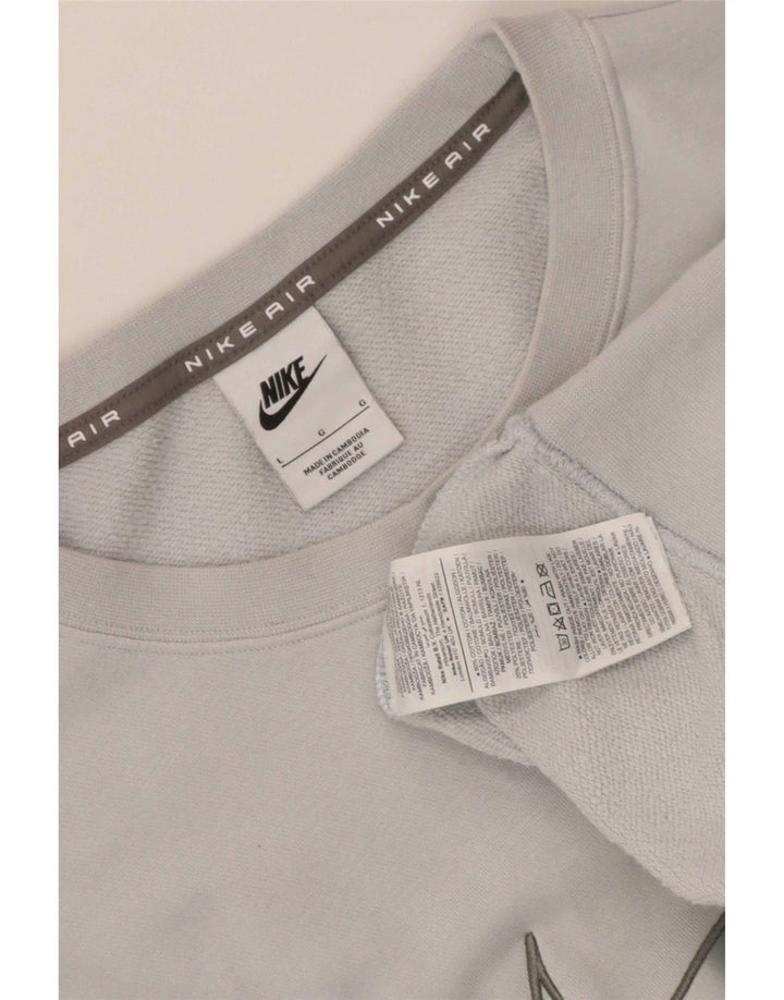 Nike grafisk sweatshirt til mænd, stor blå bomuld