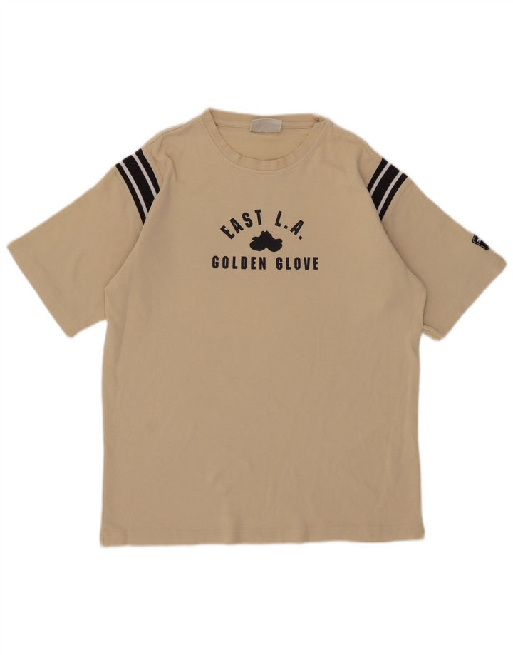 Puma Herre grafisk T-shirt Top Medium Beige Bomuld