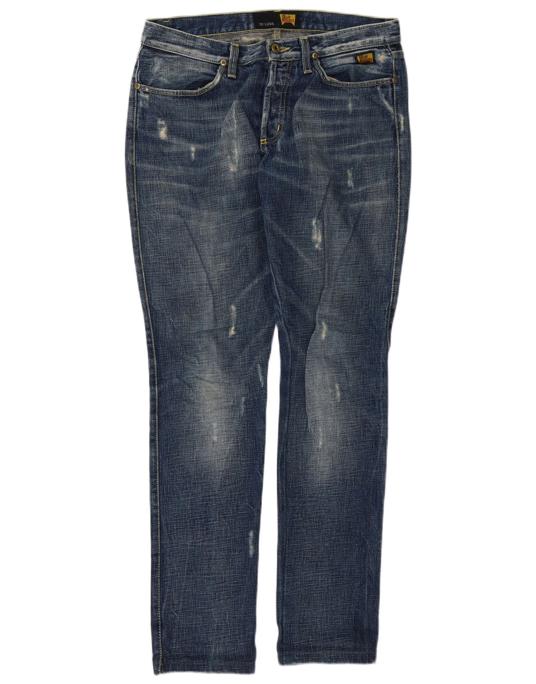 Roy Rogers Dame De Luxe Distressed Slim Jeans W30 L31 Marineblå Bomuld