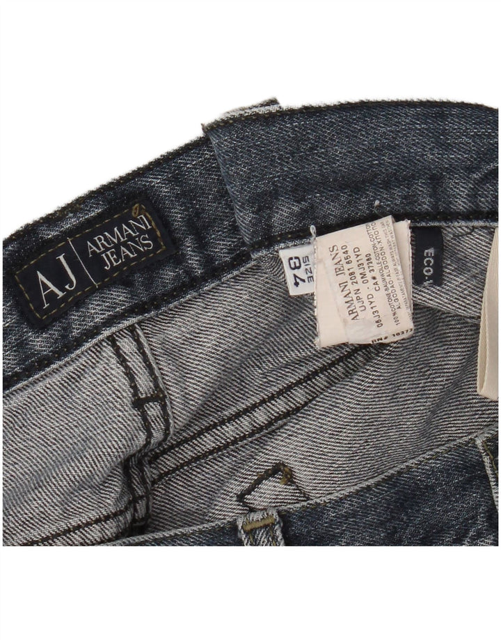 Armani Straight Jeans til mænd W34 L28 Marineblå bomuld