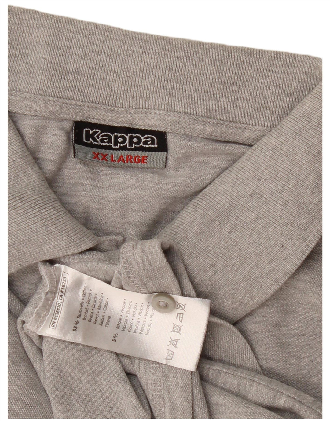 Kappa herre poloshirt 2XL grå bomuld