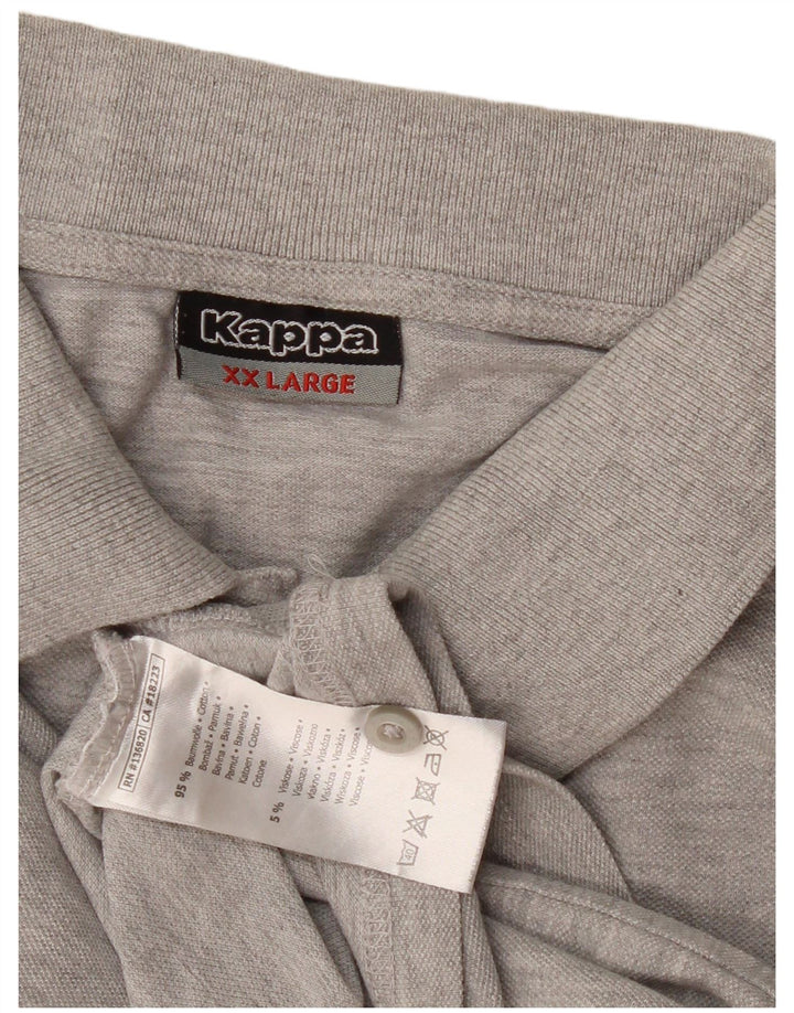 Kappa herre poloshirt 2XL grå bomuld