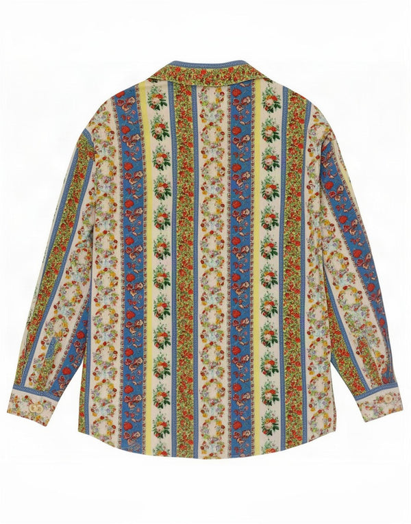 Vintage Dameskjorte UK 16 Large Multicolored Floral