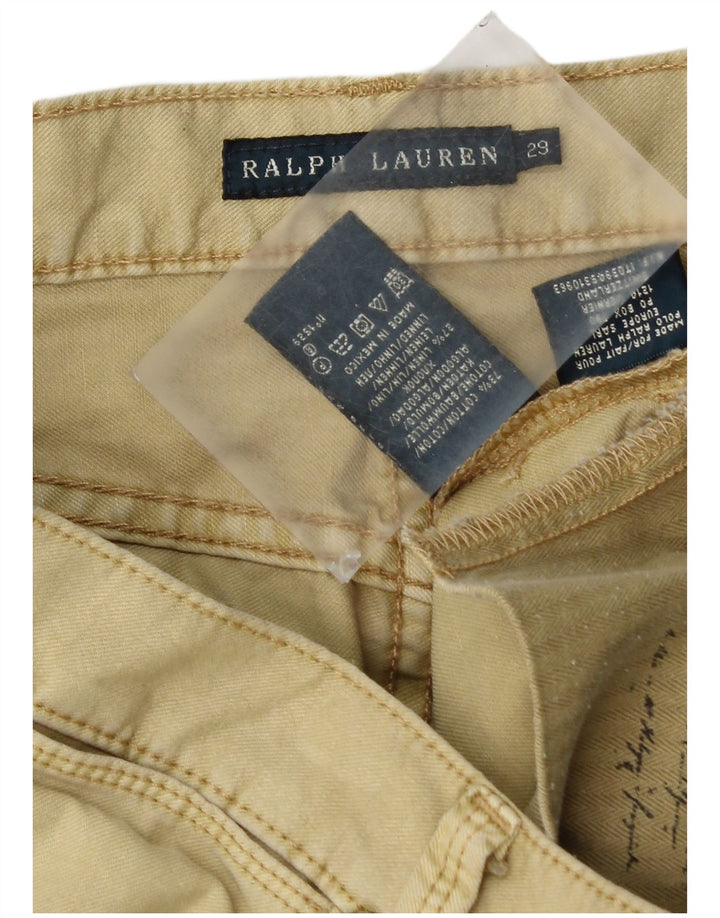 RALPH LAUREN Dame Slim Casual Bukser W29 L34 Beige Bomuld