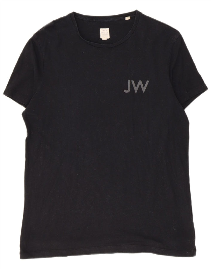 Jack Wills Herre grafisk T-shirt Top Lille sort bomuld