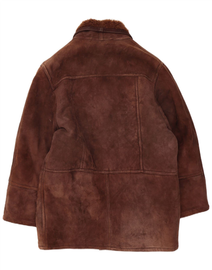 Vintage Herre Shearling Jacket IT 52 XL Brun