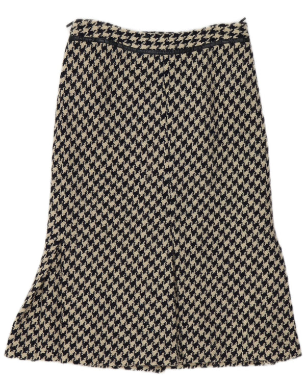 Vintage A-line nederdel til kvinder W30 Medium Marineblå Houndstooth