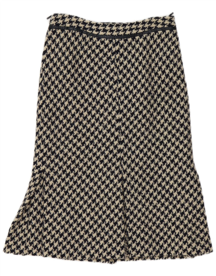 Vintage A-line nederdel til kvinder W30 Medium Marineblå Houndstooth