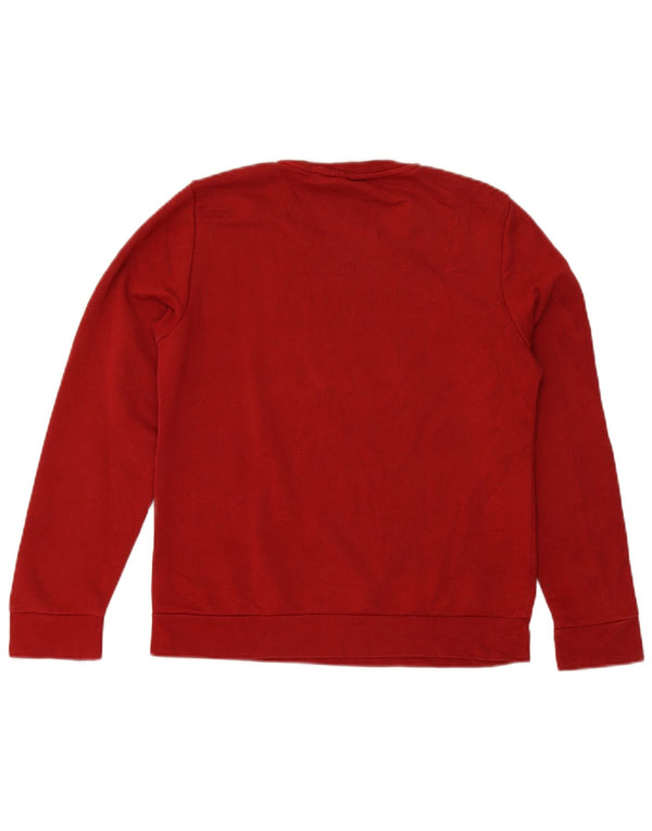 ADIDAS Graphic Sweatshirt Jumper UK 8/10 Small Bourgogne bomuld