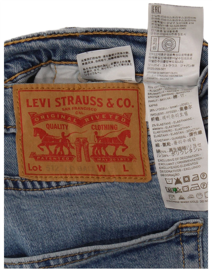 LEVI'S Herre 512 Tapered Slim Jeans W32 L27 Blå Bomuld
