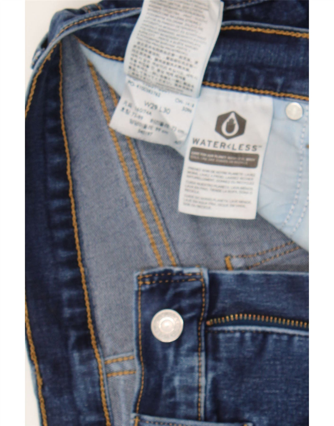 LEVI'S Womens Slim Jeans W29 L30  Blue Cotton Vintage Levi's and Second-Hand Levi's from Messina Hembry 