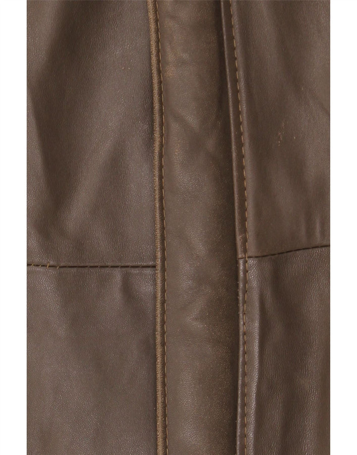 Vintage Herre Military Læderjakke IT 52 XL Brun