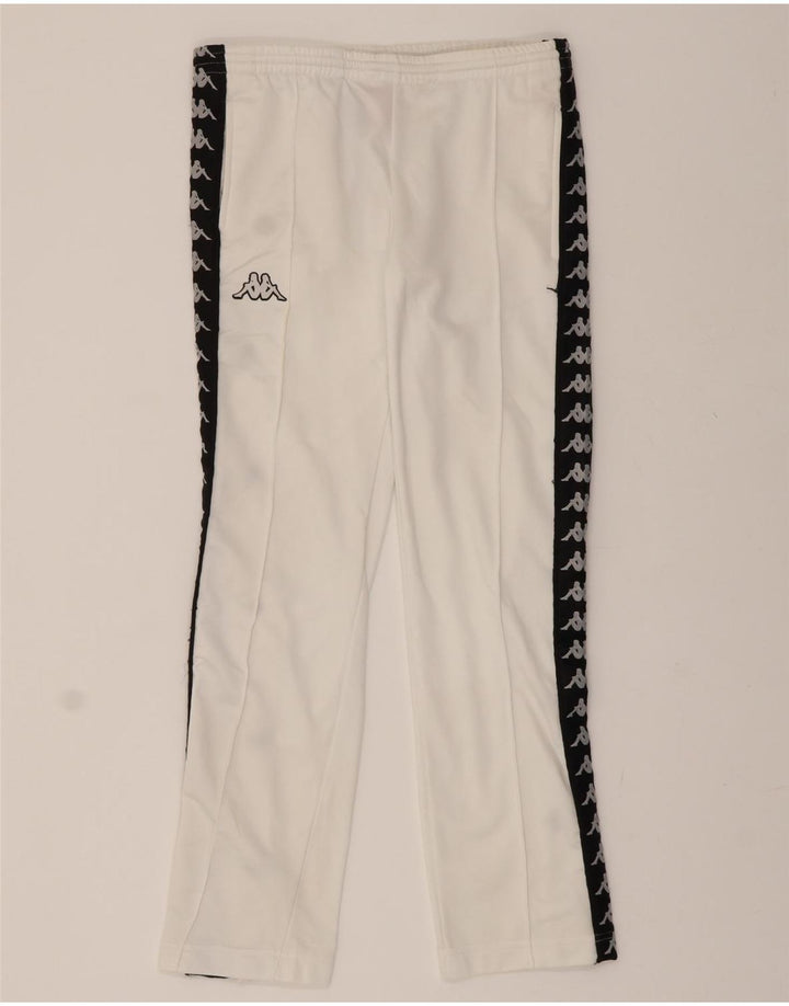 KAPPA Mens Graphic Tracksuit Trousers XS  White Polyester Vintage Kappa and Second-Hand Kappa from Messina Hembry 