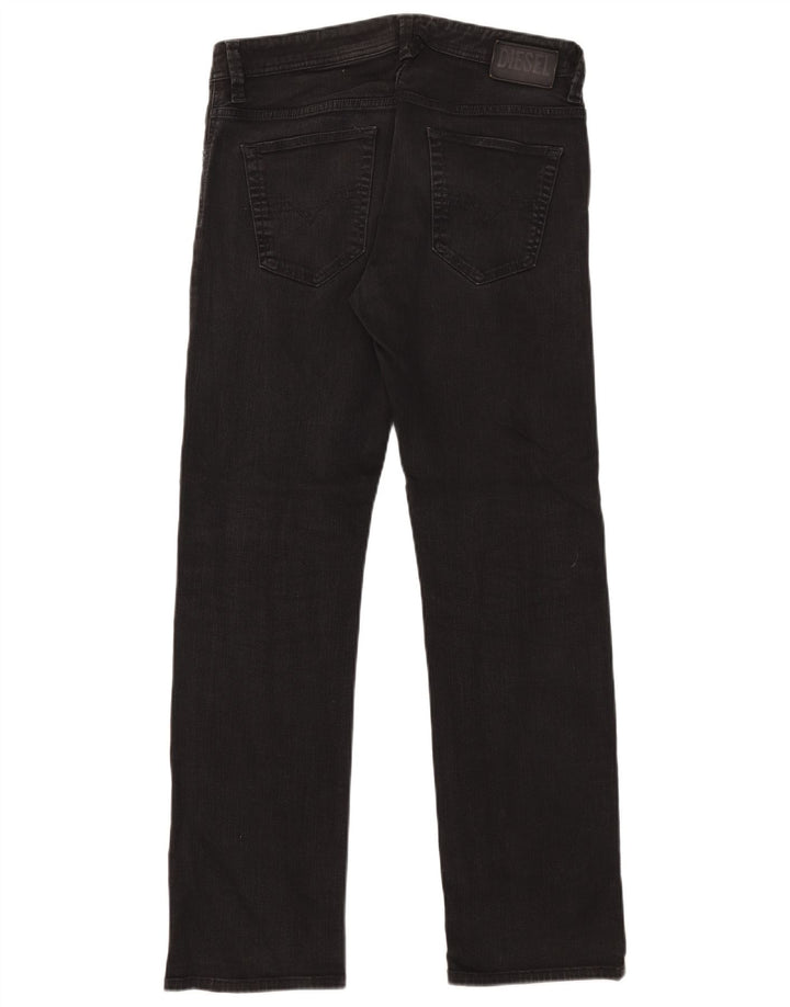 Diesel Dame Straight Jeans W32 L31 Sort Bomuld