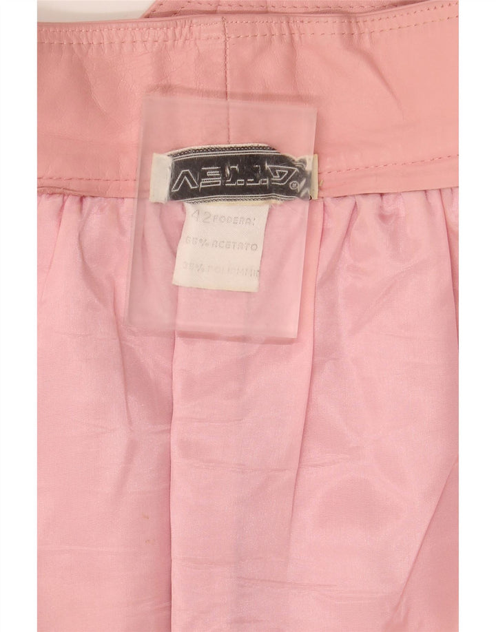 Vetta lædernederdel til kvinder IT 42 Medium W26 Pink
