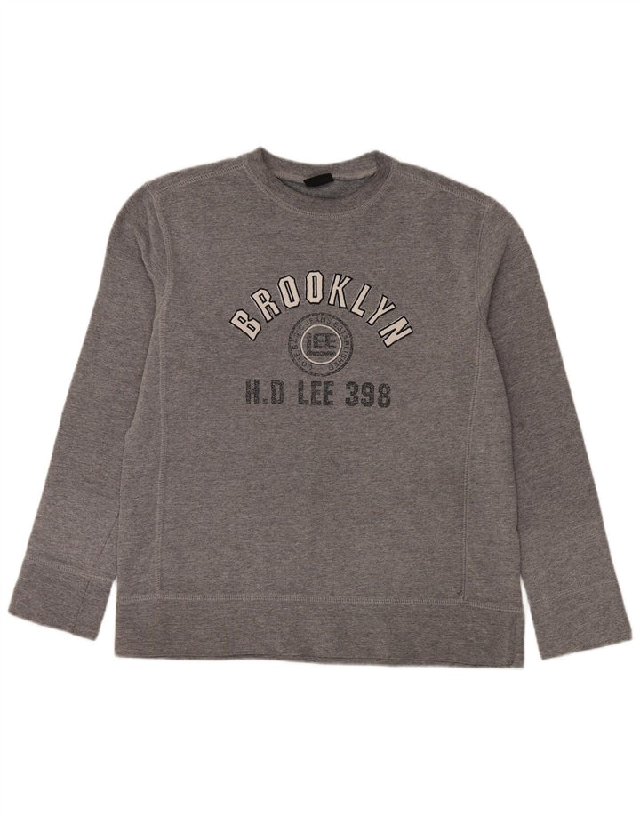 Lee Herre Brooklyn Grafisk Sweatshirt Jumper Medium Grå
