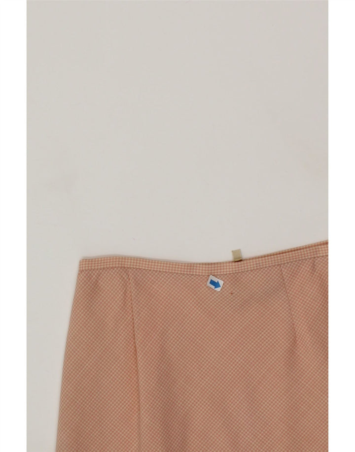 SUPERIOR Womens Mini Skirt IT 40 Small W26  Pink Houndstooth Wool Vintage Superior and Second-Hand Superior from Messina Hembry 