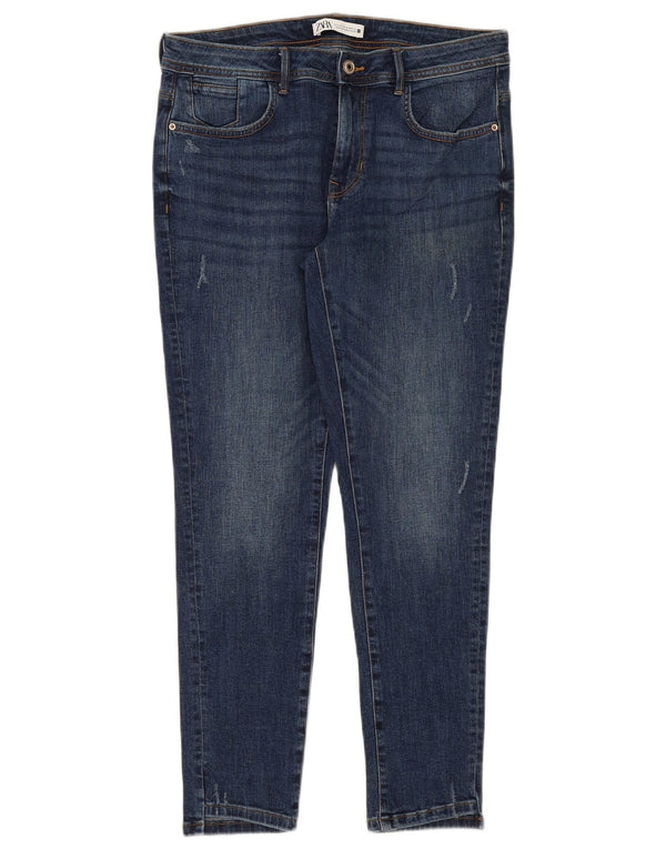 Zara Dame Skinny Jeans EU 42 Large W32 L28 Blå Bomuld