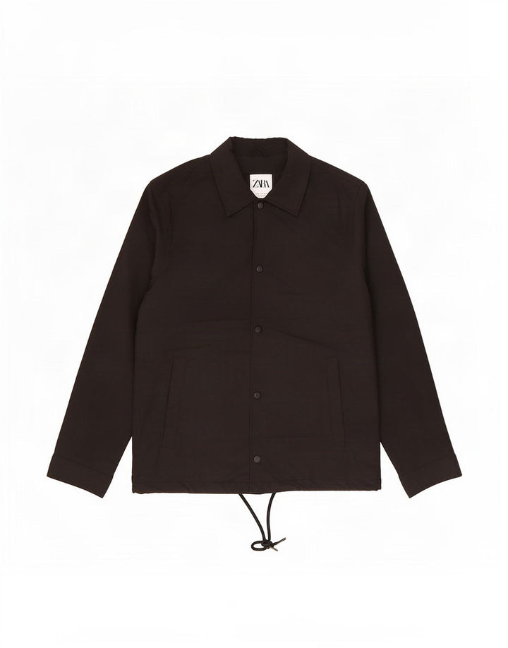 Zara Herre Bomber Jacket UK 36 Small Black Polyester