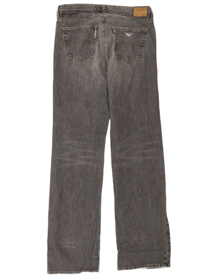 Armani Straight Jeans til mænd W29 L33 Grå Bomuld