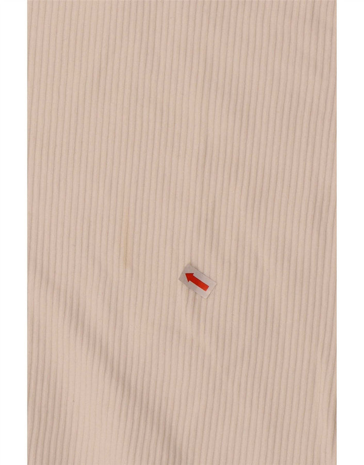 Zara herre poloshirt Medium hvid stribet bomuld