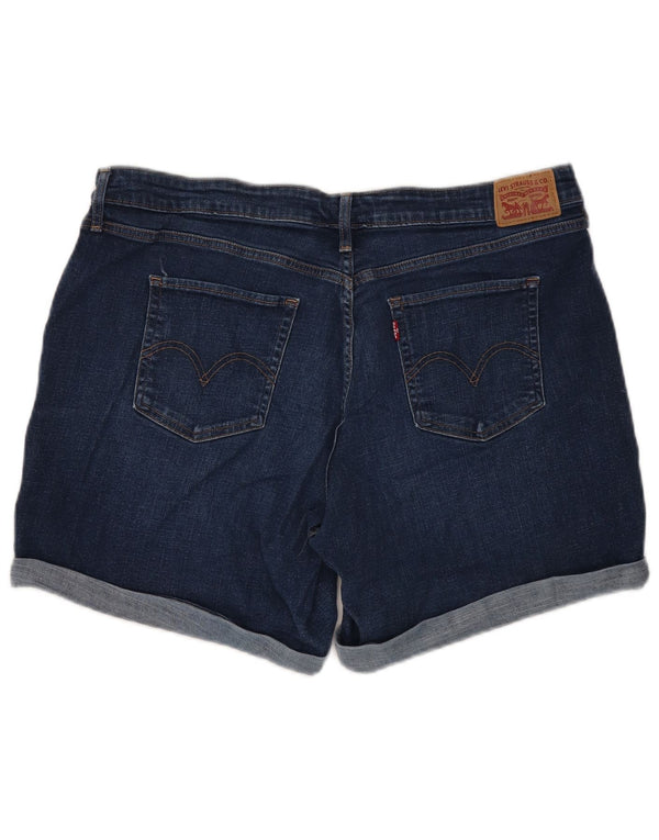 LEVI'S Dame denim Shorts US 20 3XL W40 Navy Blue Bomuld