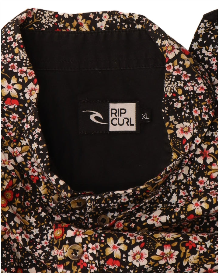 Rip Curl Herre kortærmet skjorte XL flerfarvet blomster