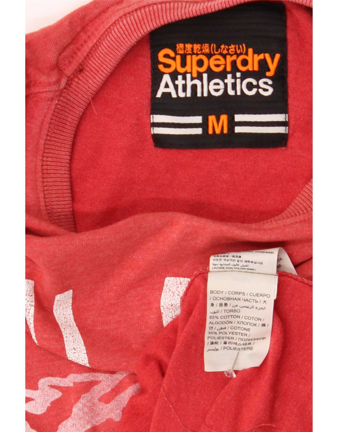 Superdry Grafisk T-shirt til mænd, medium rød bomuld