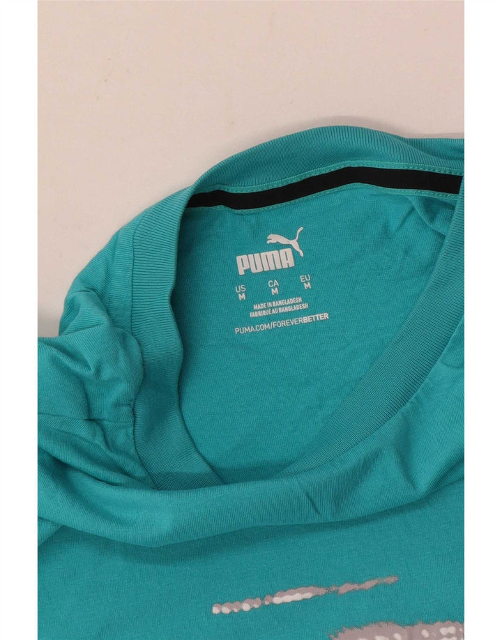 Puma Herre Regular Graphic T-Shirt Top Medium Blue