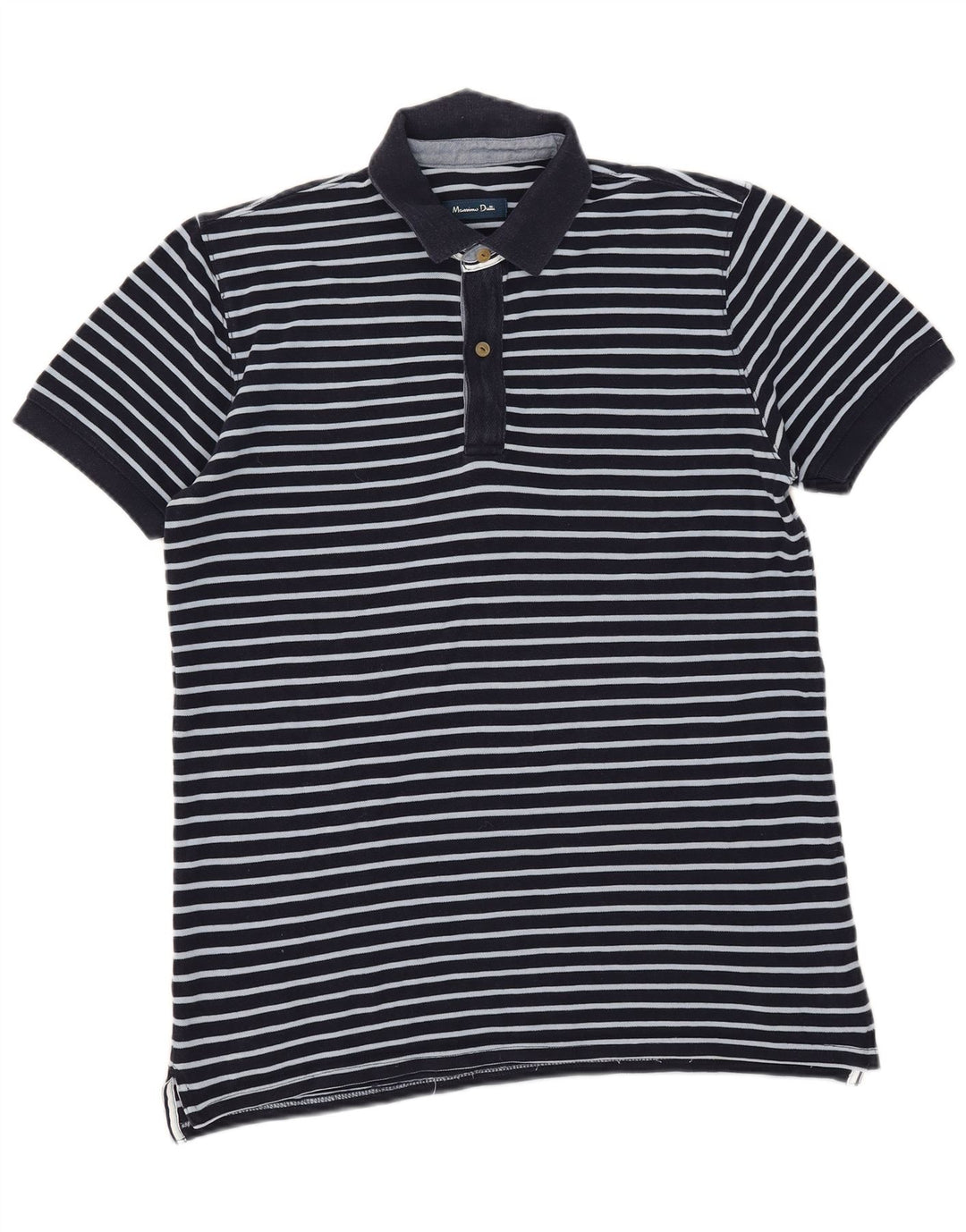 Massimo Dutti Herre poloshirt Stor marineblå stribet