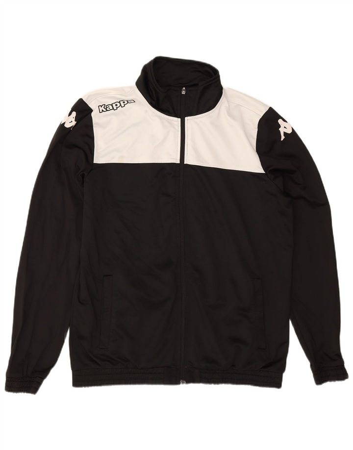 Kappa Herre grafisk træningsdragt Topjakke Stor Sort Colourblock Polyester
