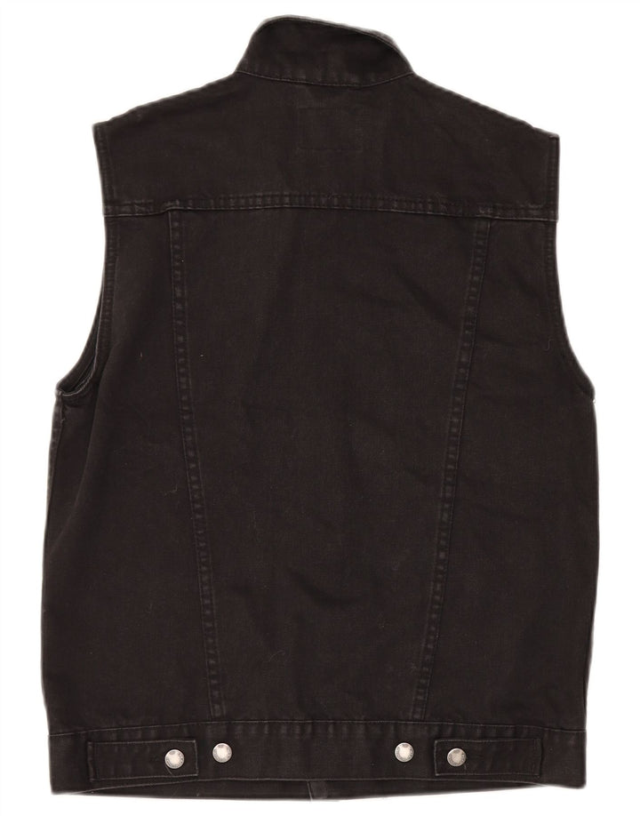 Billig mandag Herre Denim Gilet UK 38 Medium Sort Bomuld