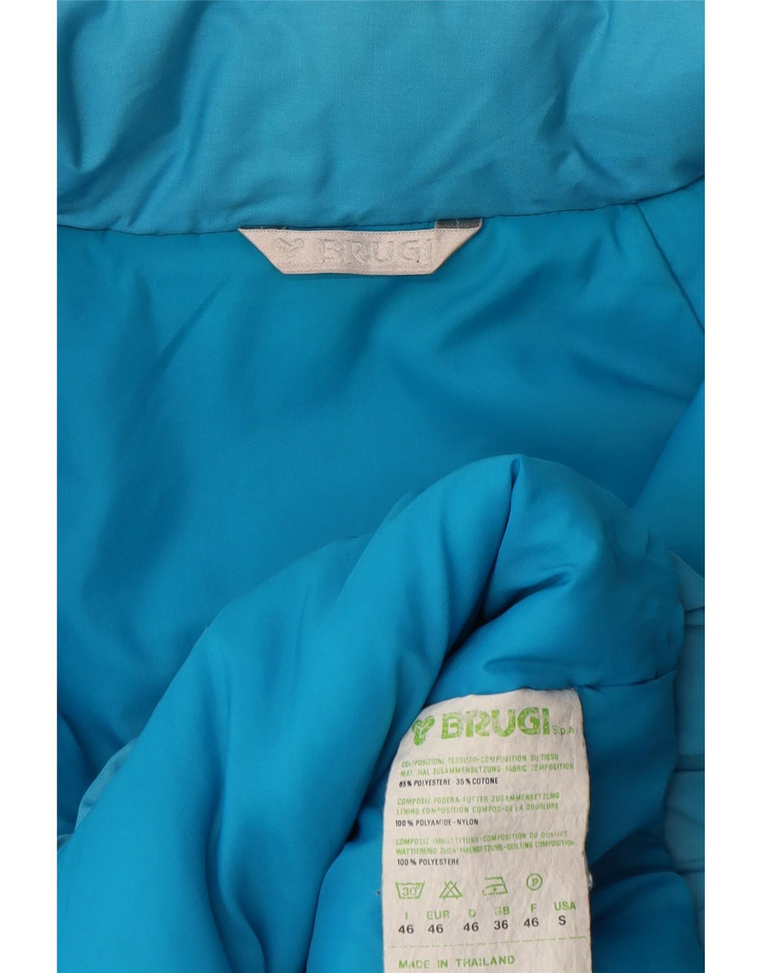 Brugi Herre Loose Fit grafisk skijakke UK 36 Small Blue Colourblock