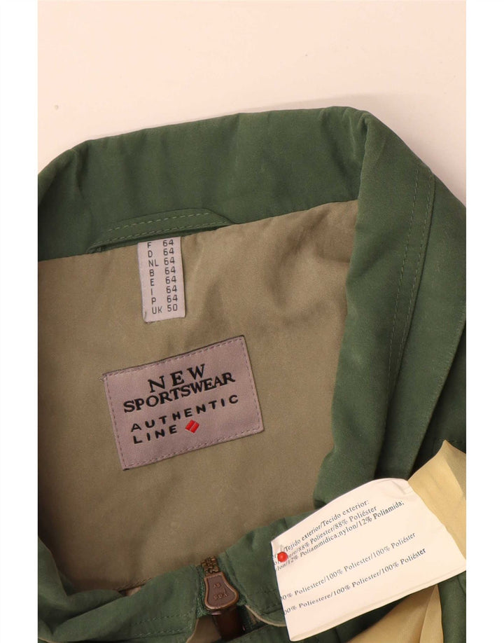 Vintage Herre Utility Jacket UK 50 5XL Grøn Polyester
