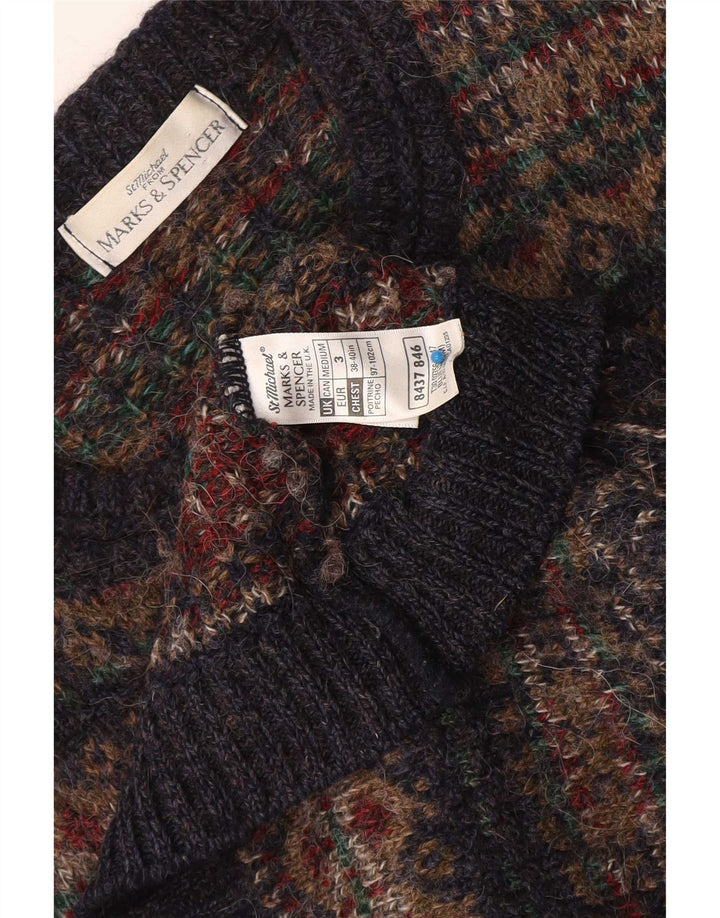 Marks & Spencer Herre Boat Neck Jumper Sweater Medium Flerfarvet