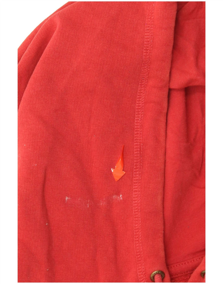 SALTROCK Kvinder Oversized grafisk hættetrøjekjole UK 12 Medium Rød Bomuld